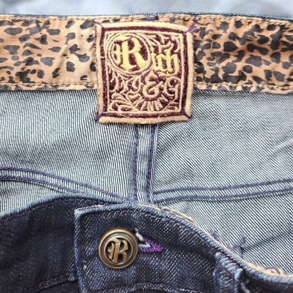 Rich & Skinny blue womens wide leg jeans. Size 26, Made in USA - Picture 10 of 14